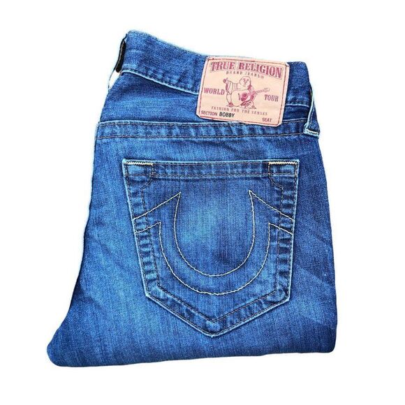 True Religion Jeans Size 32 BOBBY Blue - Picture 1 of 10